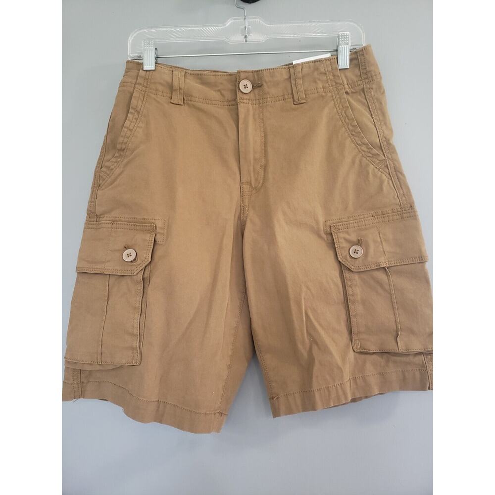NEW SIZE 29 Sonoma Mens Cargo Shorts 10" Inseam Brown Tan Khaki